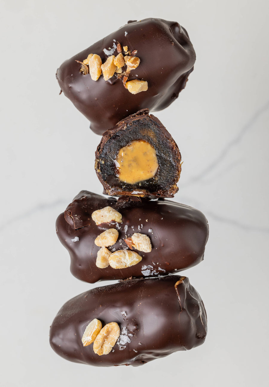 Peanut Butter Crunch Chocolate Dates