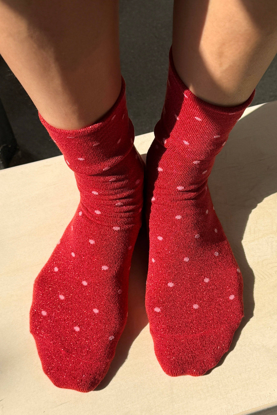 Sneaker Socks Polka Dot - Red/Pink