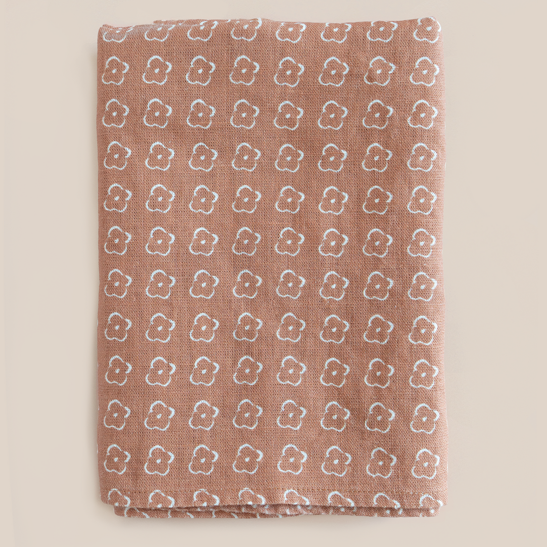 burnt sienna floral linen dinner napkins set of 4