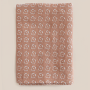 burnt sienna floral linen dinner napkins set of 4
