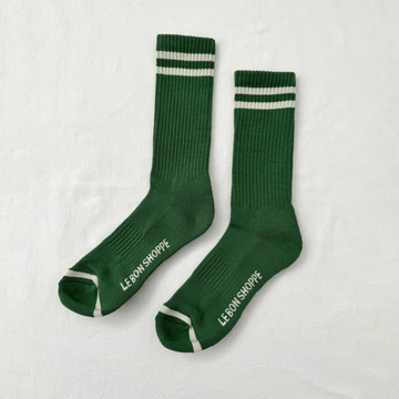 green moss colored mens socks with cream stripes 