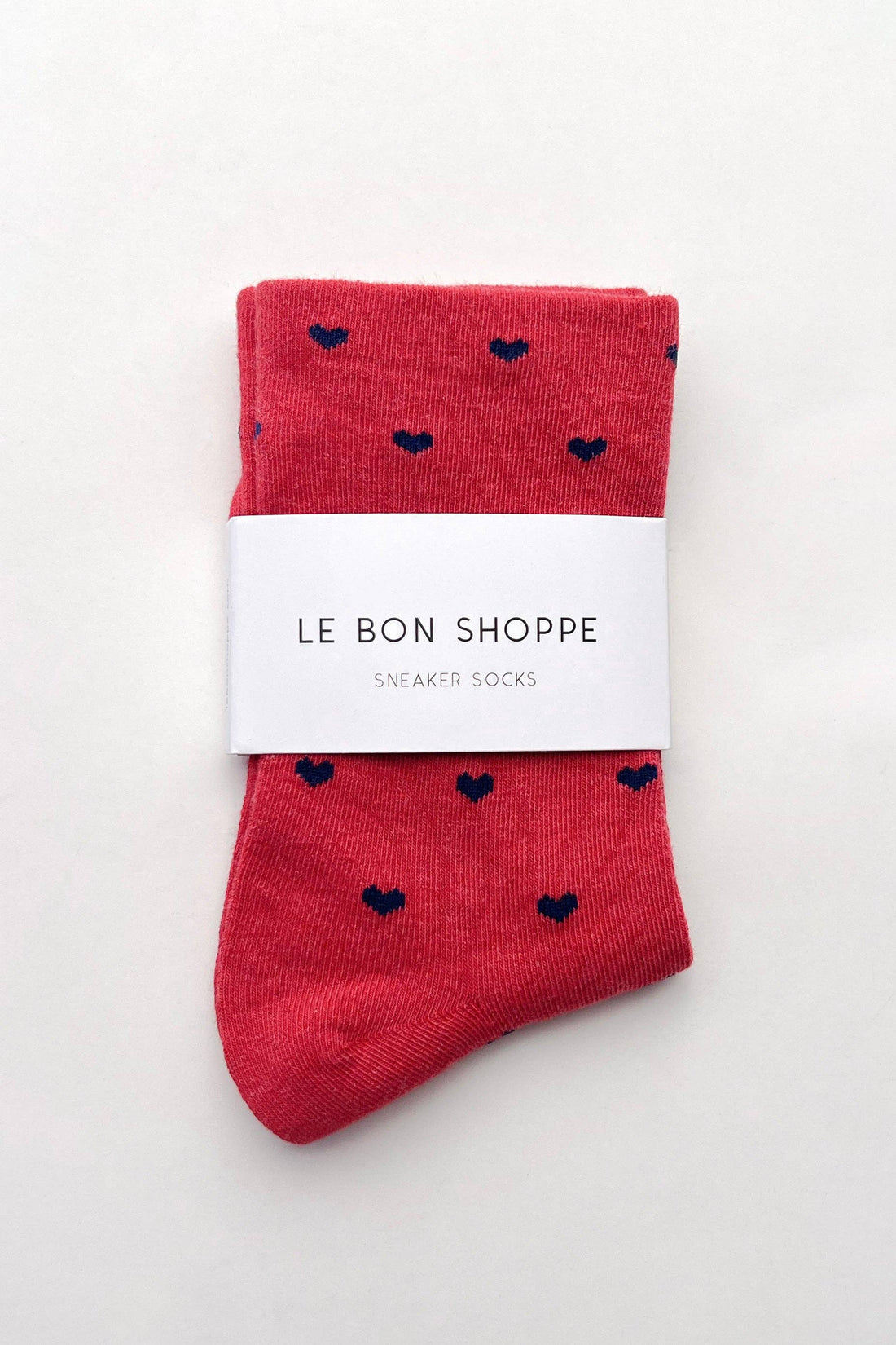 Sneaker Socks - Heart - Tomato / Navy