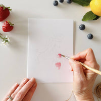 Paintable Notecards - Fruit