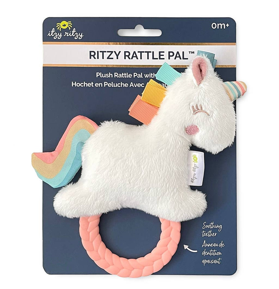 Ritzy Rattle Pal™ Plush Rattle Pal with Teether: Rainbow