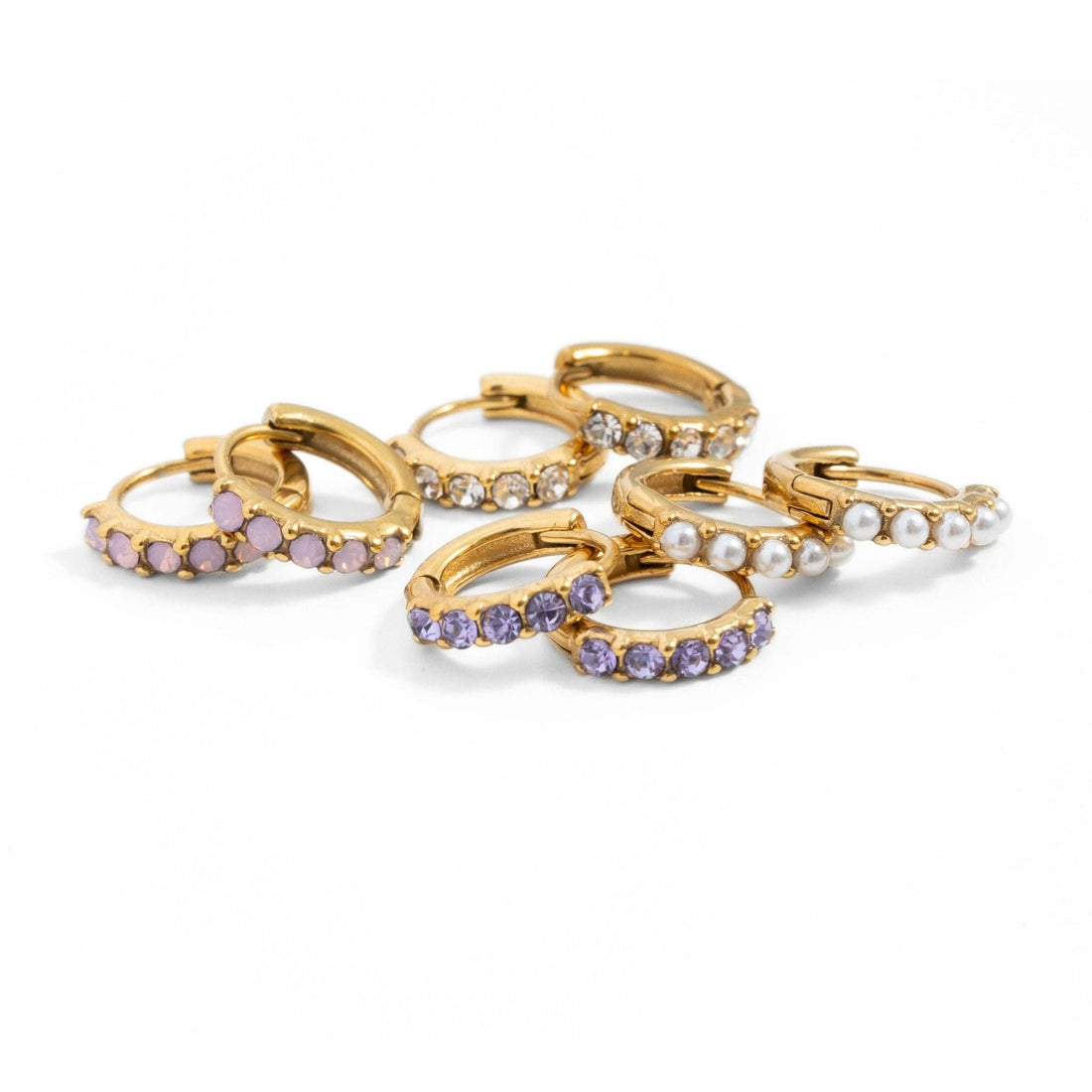 Pip Pop Post Hoops - Dainty Gem