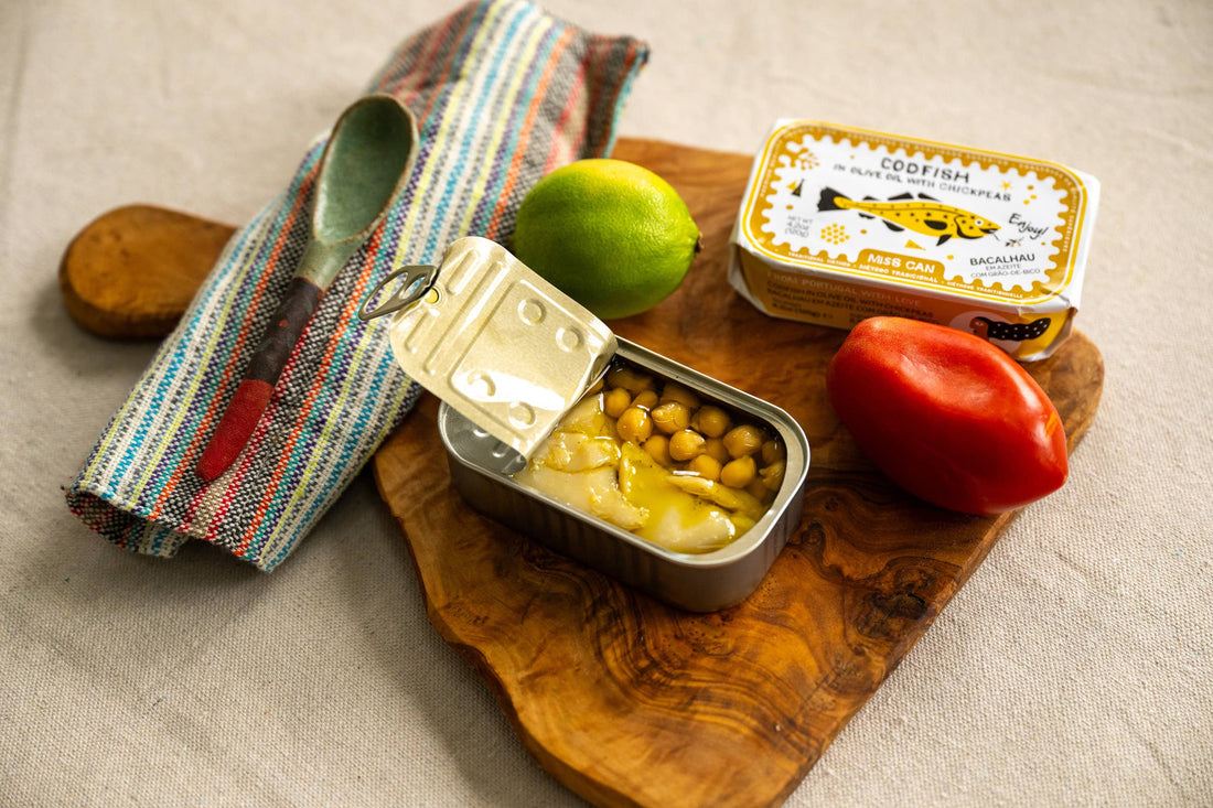Cod In Olive Oil with Chick Peas