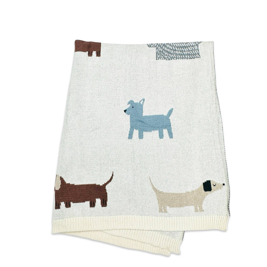 Organic Knit Baby Blanket - Buddy Dog