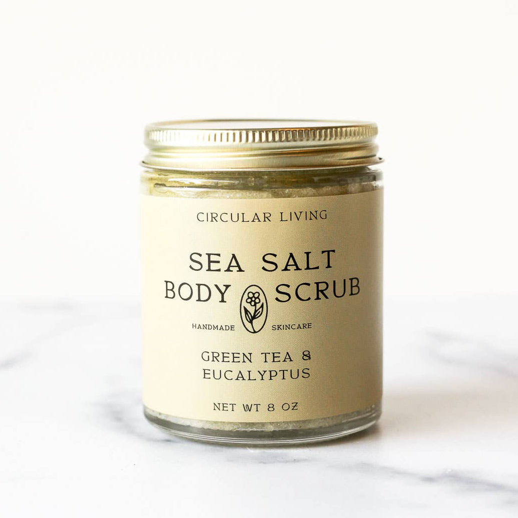 Sea Salt Body Scrub - Green Tea & Eucalyptus