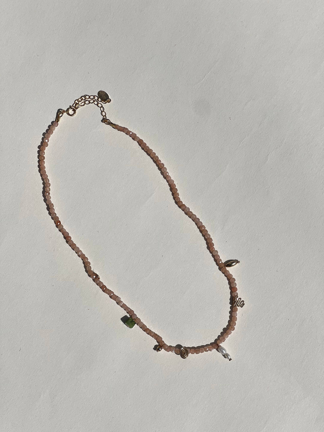 Peach Moonstone Medley Necklace