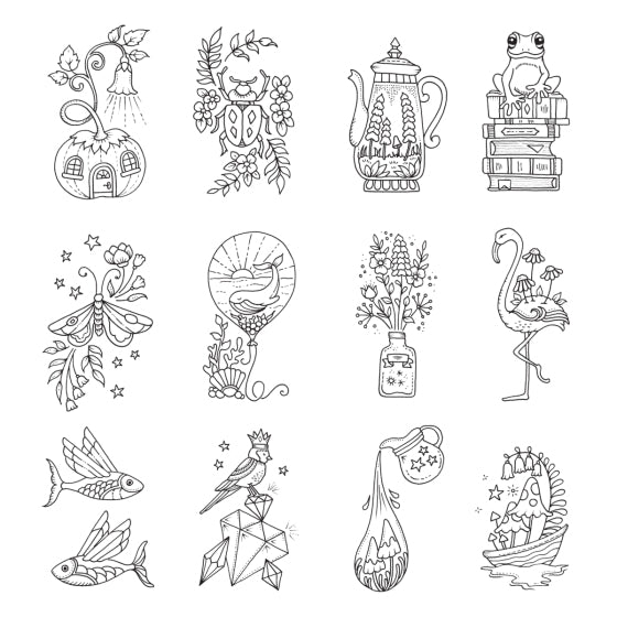 Magical Worlds Coloring Book