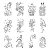 Magical Worlds Coloring Book