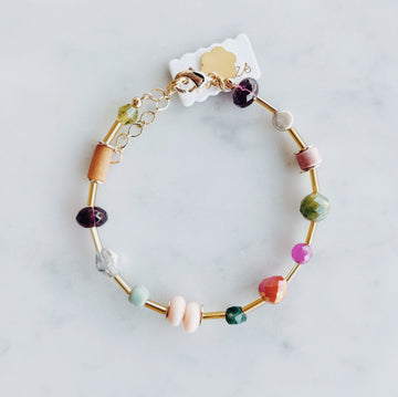 Luna Beaded Bracelet - Jewel Tone