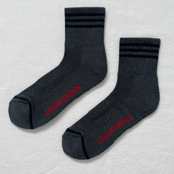 dark charcoal colored socks