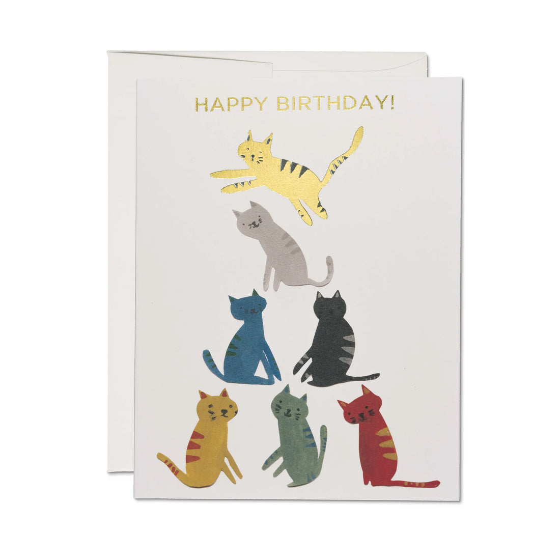 happy birthday card with cats