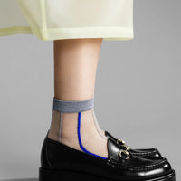 Grand Slam Sheer Short Crew Socks - Silver