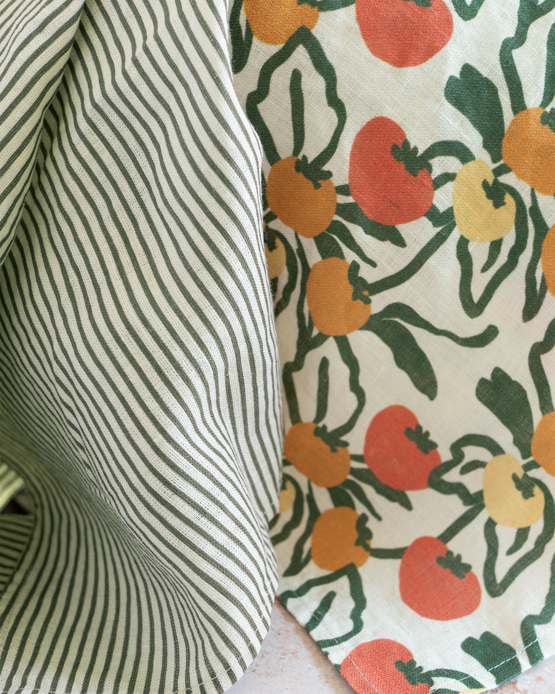 Classic Stripe Grove - Linen Tea Towel