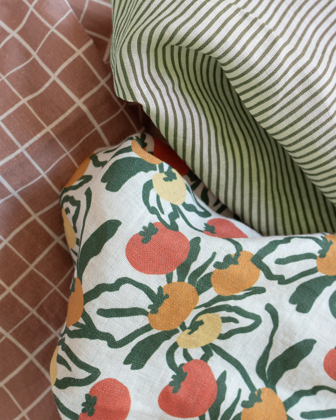 Classic Stripe Grove - Linen Tea Towel
