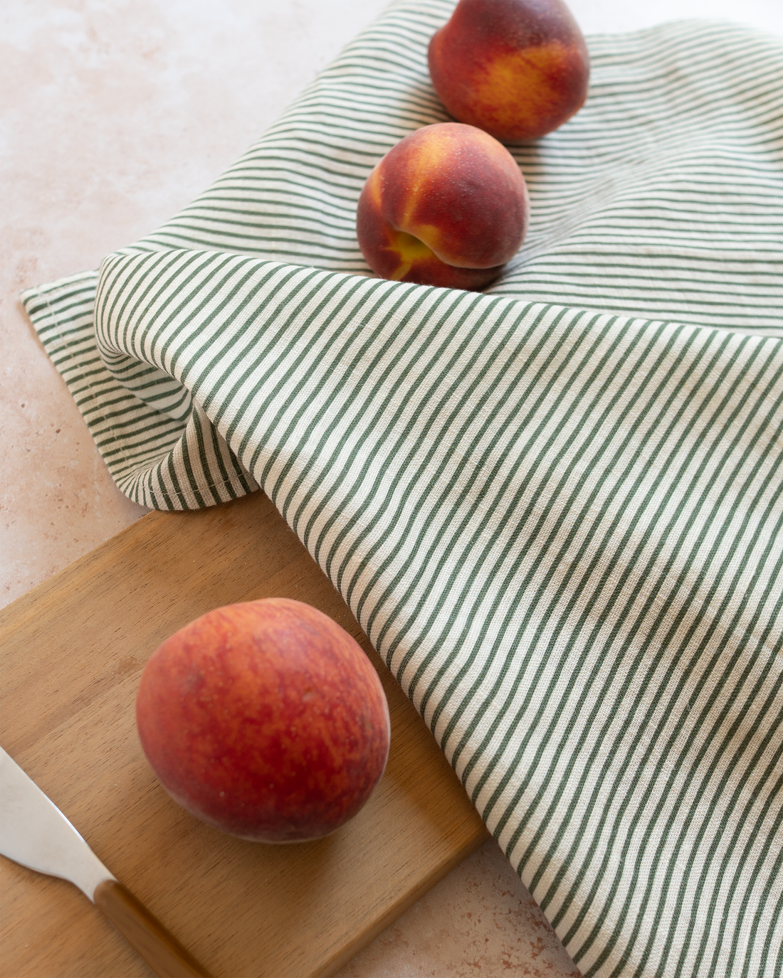 Classic Stripe Grove - Linen Tea Towel