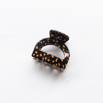 tiepology hair claw clip in black terrazzo