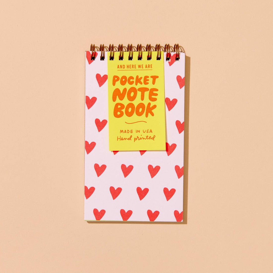 small spiral notebook with hearts 