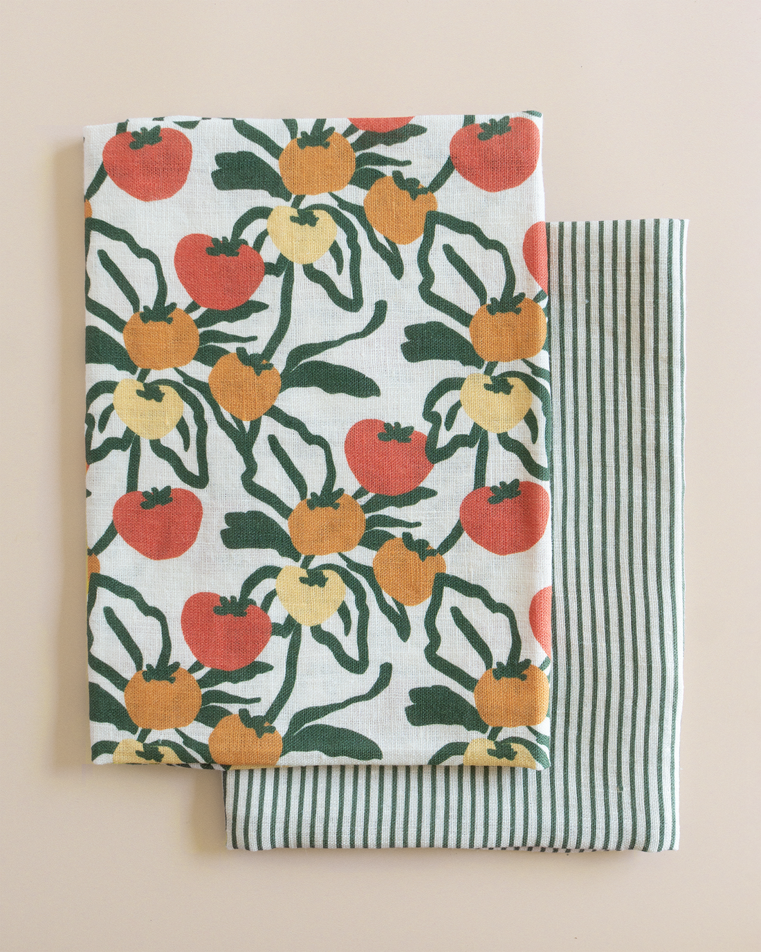 Classic Stripe Grove - Linen Tea Towel