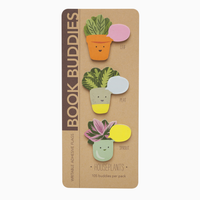 Book buddies with houseplant designs sticky notes