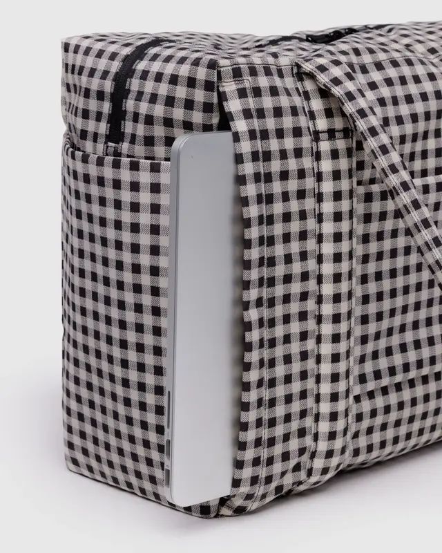 Small Cloud Carry-On Bag - Black & White Gingham