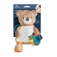 Teddy bear toy with a mirror for the car or tummy time