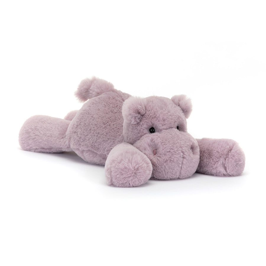 Jellycat smudge hippo with lilac fur