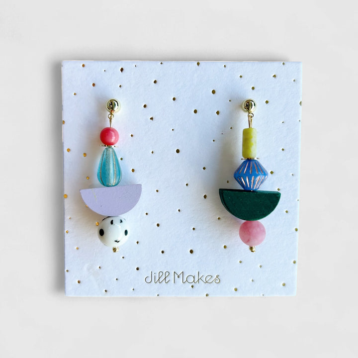 beaded mix and match earrings