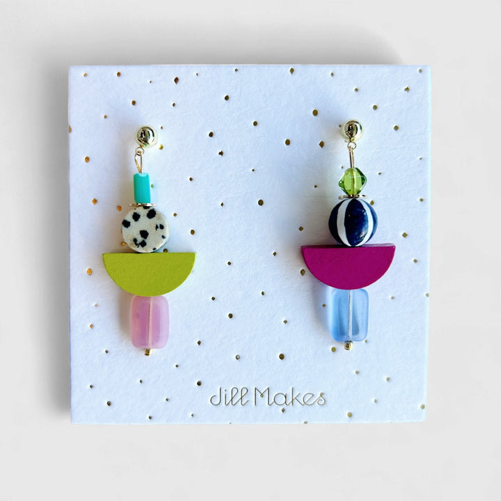 beaded mix and match earrings