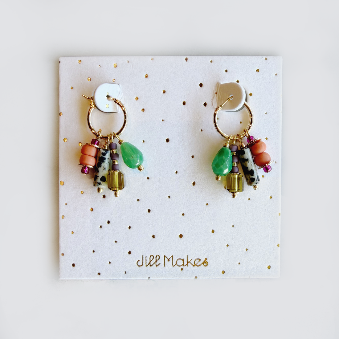 Rhea Spotted Charm Earrings