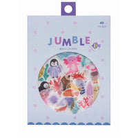 Pack of Jumble washi stickers with colorful sea-themed design 