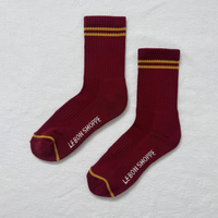 cardinal red and yellow striped socks