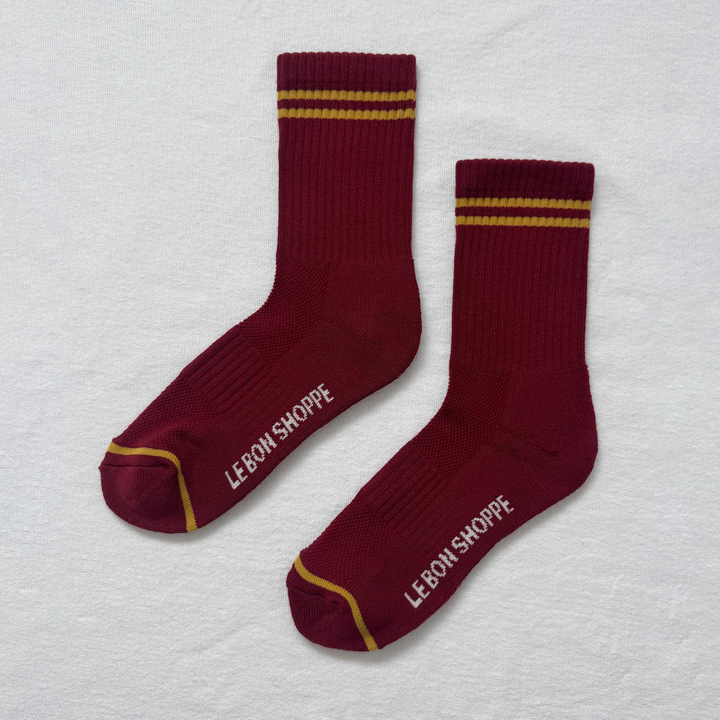 cardinal red and yellow striped socks