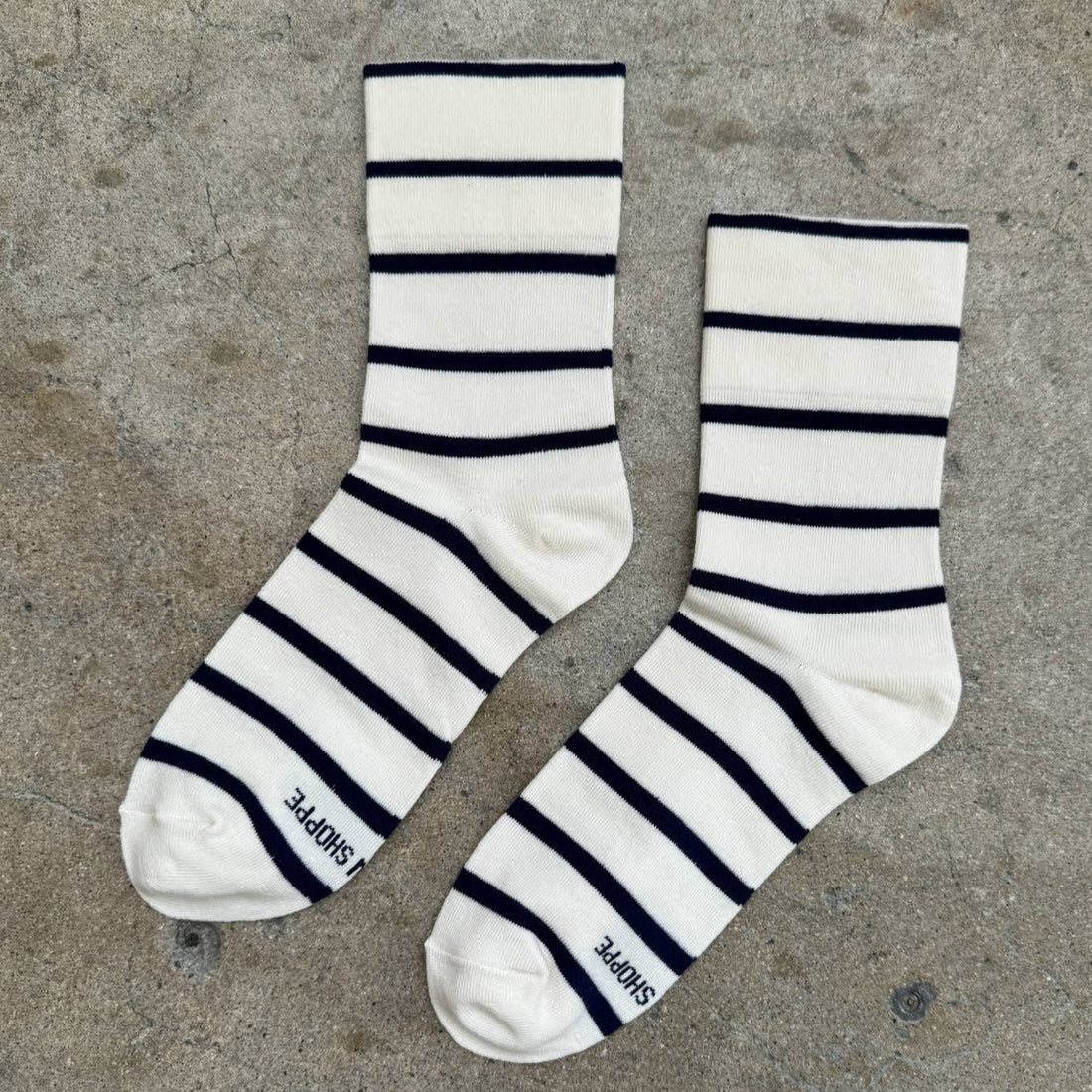 Le bon shoppe striped wally socks in brenton