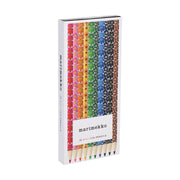 marimekko colored pencils with floral patterns 