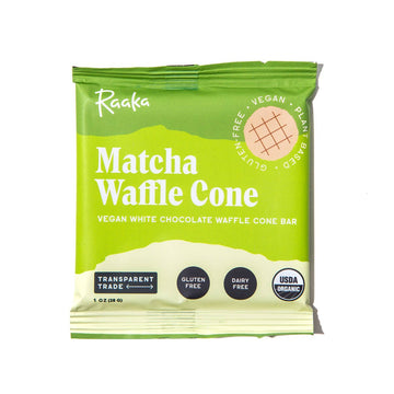 matcha waffle cone bar with white chocolate