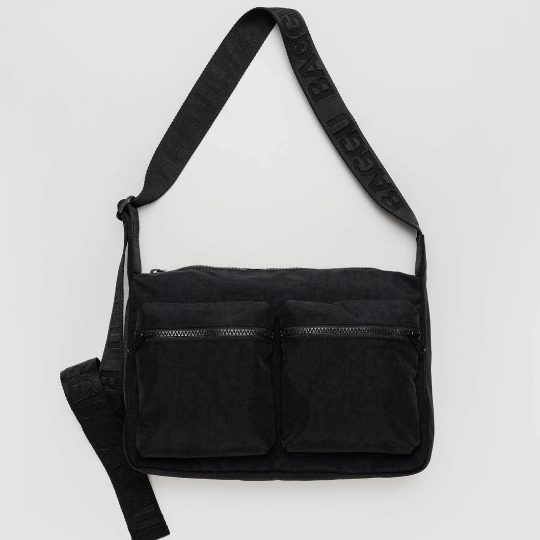 black nylon crossbody
