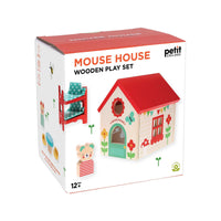 wooden play set mouse house themed 
