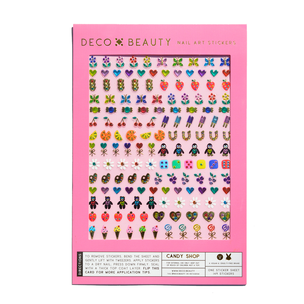 candy shop themed nail art stickers