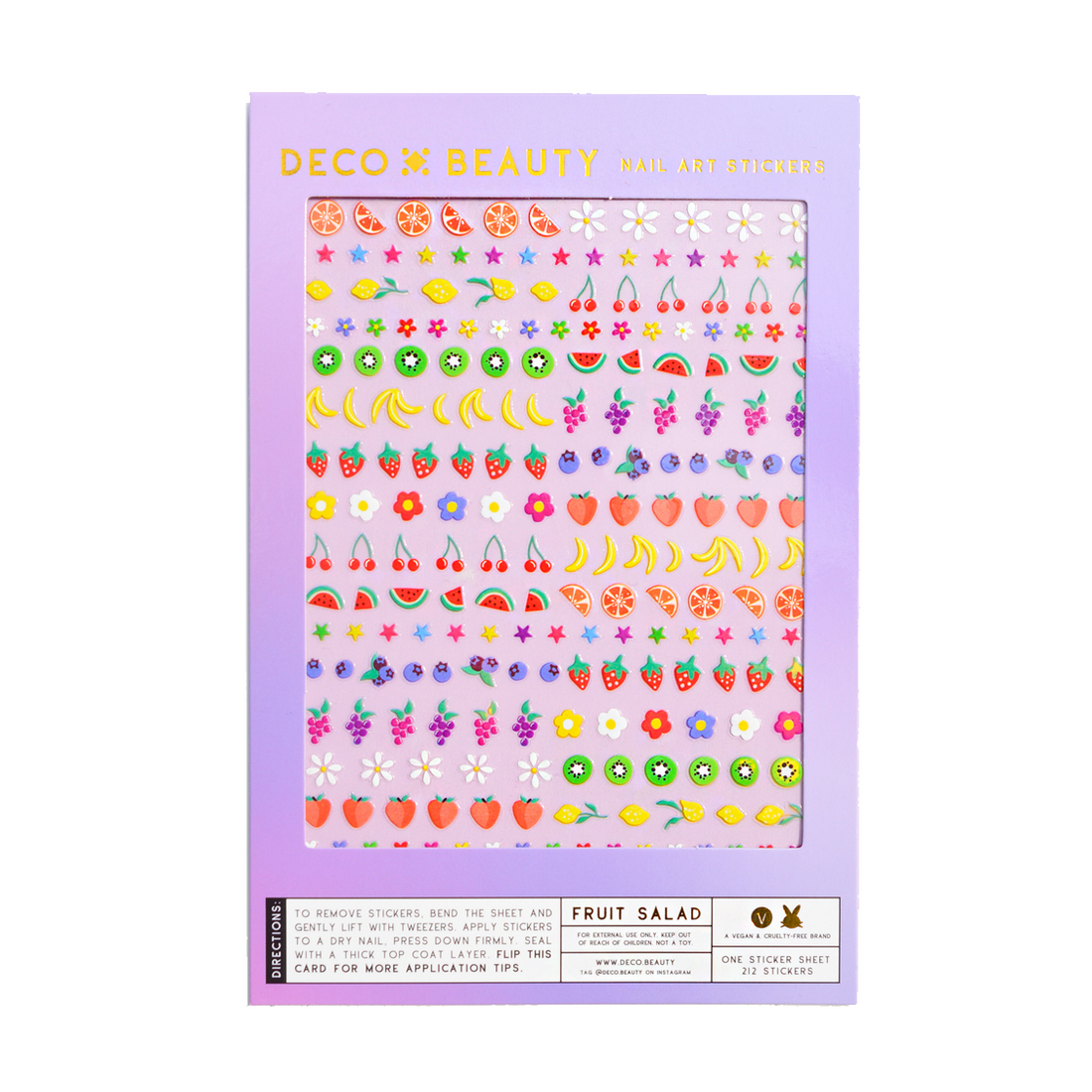 fruit salad themed nail art stickers 