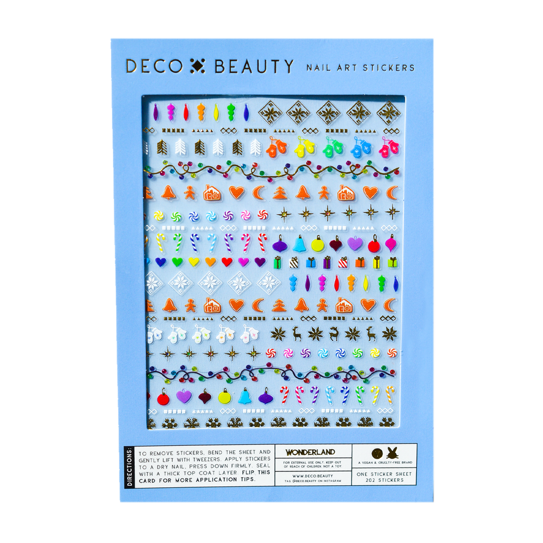 wonderland themed nail art stickers gingerbread house 