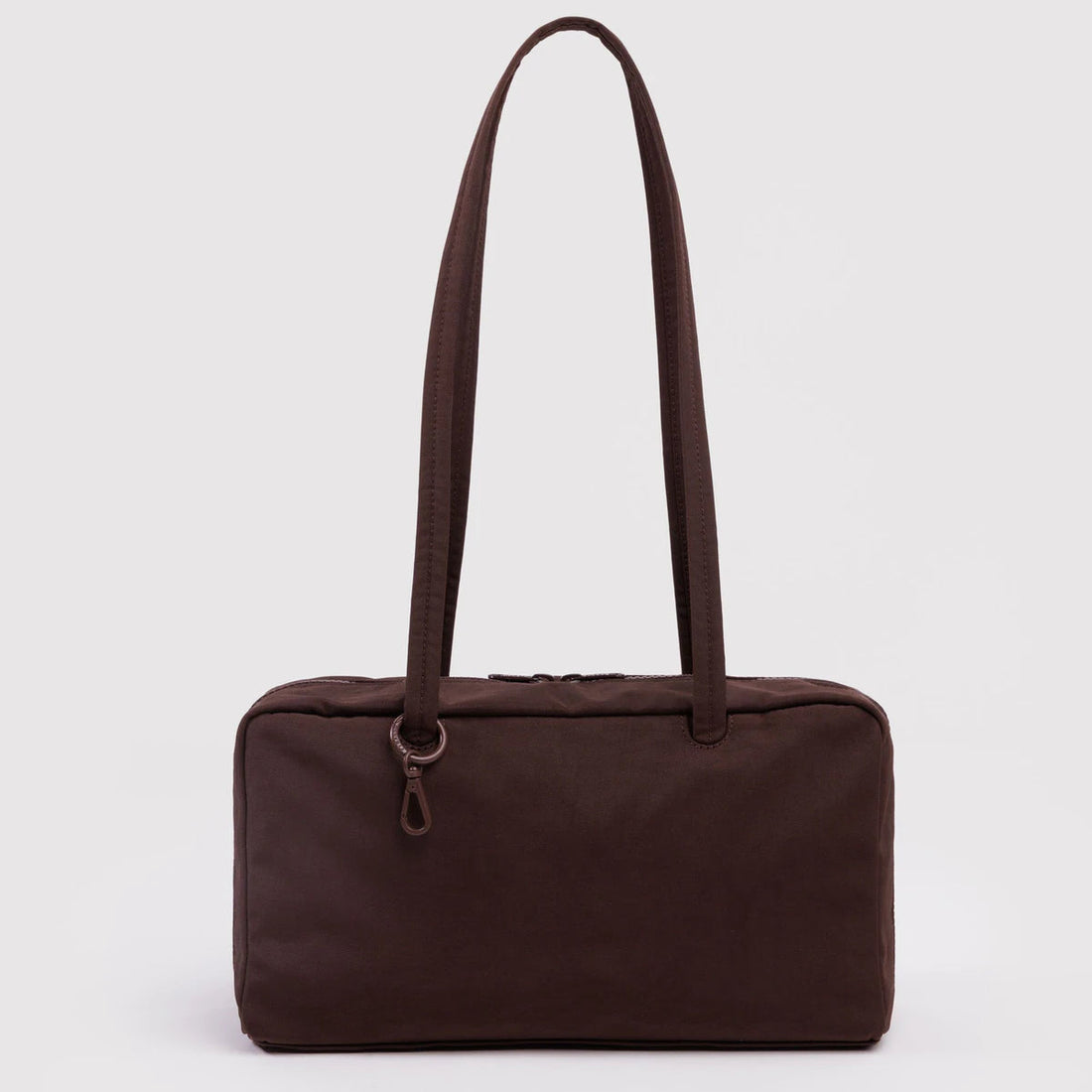 nylon brown bowler handbag 