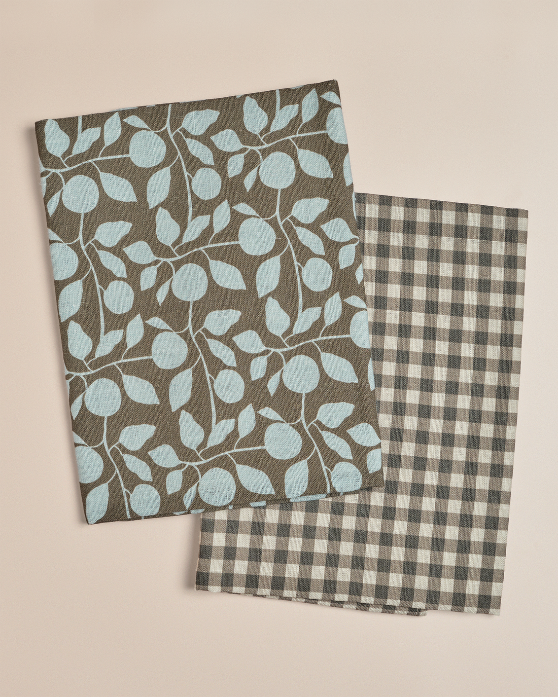 Gingham Espresso - Linen Tea Towel