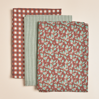 Gingham Garnet - Linen Tea Towel