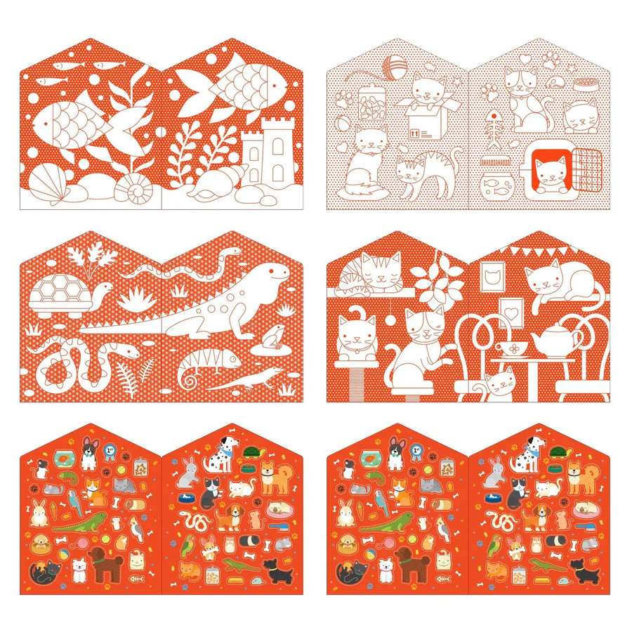 Coloring Using Stickers Coloring Book With Stickers – Sidebloom Shop