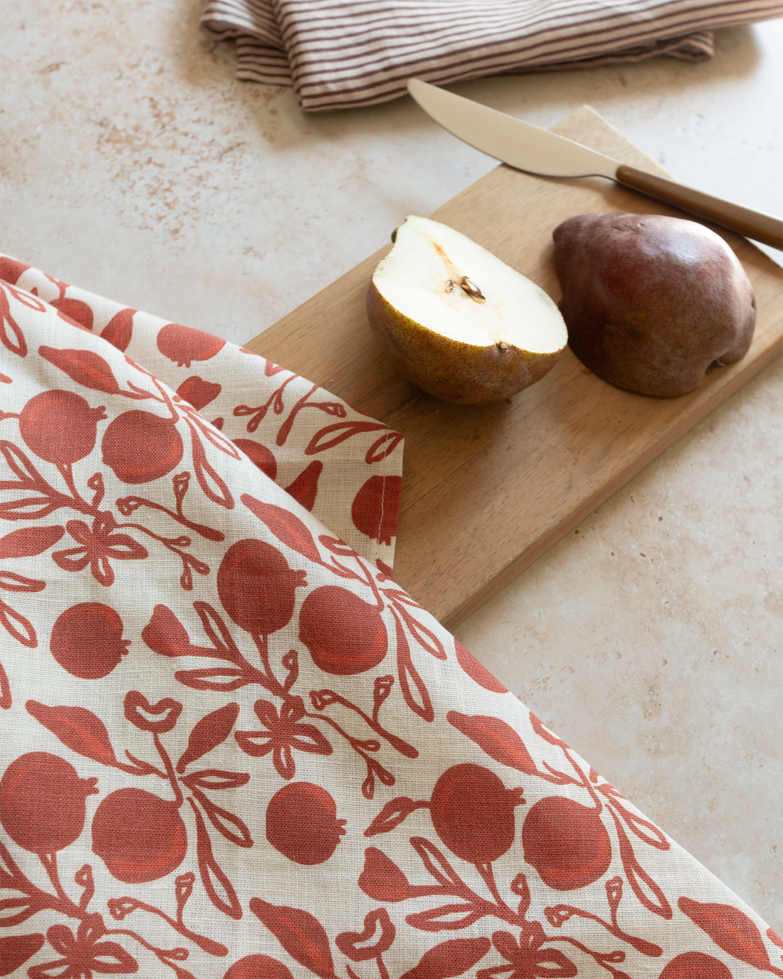 Pomegranate - Linen Tea Towel