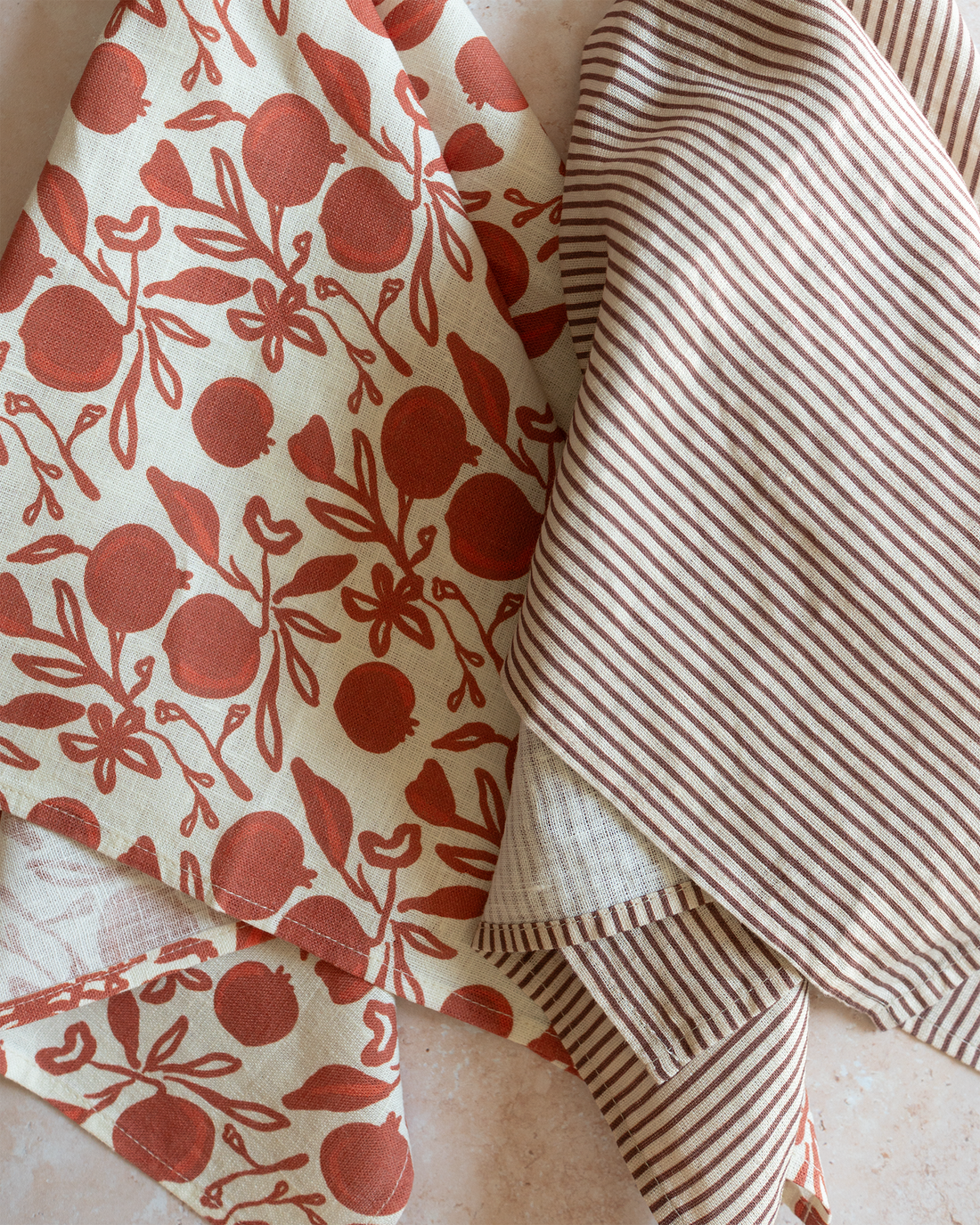 Pomegranate - Linen Tea Towel
