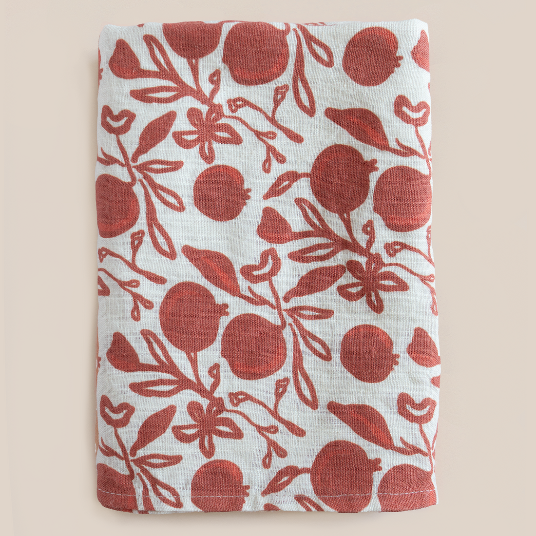set of 4 linen dinner napkins pomegranate